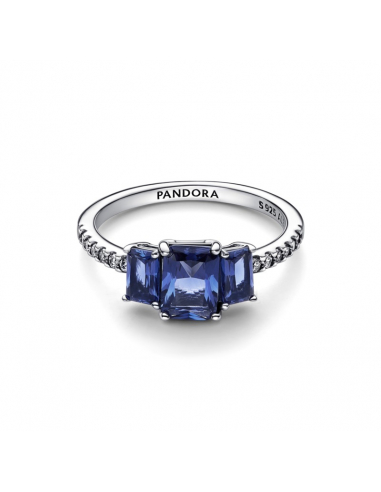 Pandora Anello Trilogy Pietre Blu Misura 60