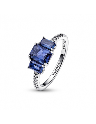Pandora Anello Trilogy Pietre Blu Misura 50