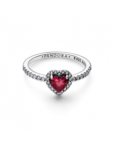 Pandora Anello Cuore Rosso e Pave Misura 54