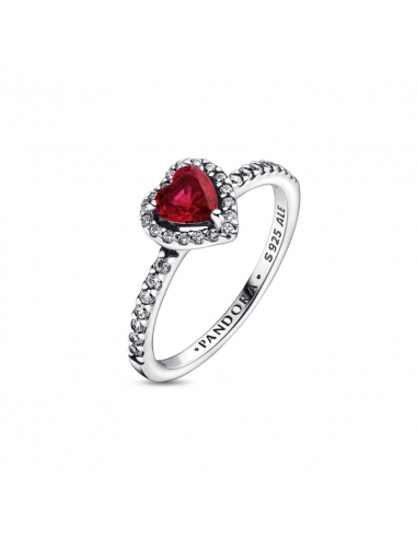 Pandora Anello Cuore Rosso e Pave Misura 54