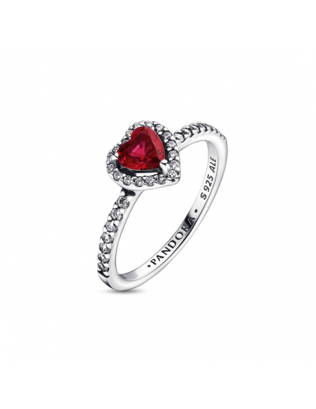 Pandora Anello Cuore Rosso e Pave Misura 52