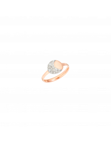 ANELLO DODO MOON AND SUN. ORO ROSA DIAMANTI MISURA 52