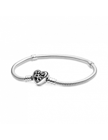 Pandora Bracciale con Chiusura a Cuore albero della Famiglia Misura 17