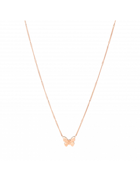 COLLANA DODO FARFALLA. ORO ROSA