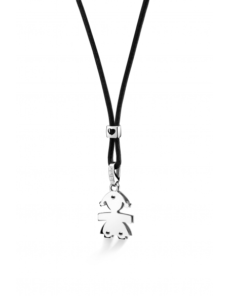 CIONDOLO LE BEBE FEMMINUCCIA. ORO BIANCO