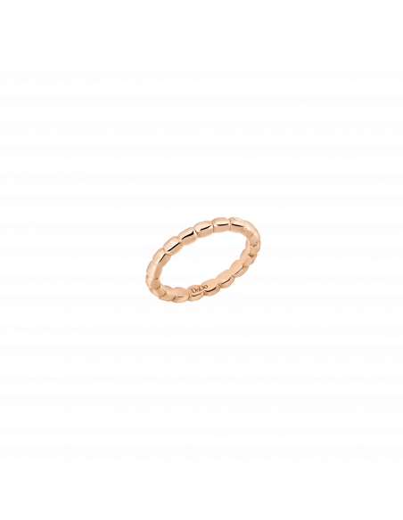 ANELLO DODO GRANELLI. ORO ROSA MISURA 54