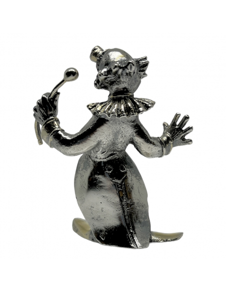 SOPRAMMOBILE IN ARGENTO. STATUINA CLOWN PICCOLA
