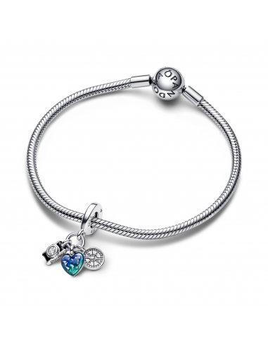 Pandora Pendente Fotocamera. Cuore e Bussola