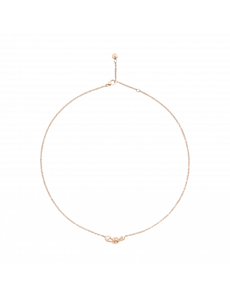COLLANA DODO NODO. ORO ROSA. DIAMANTE BIANCO