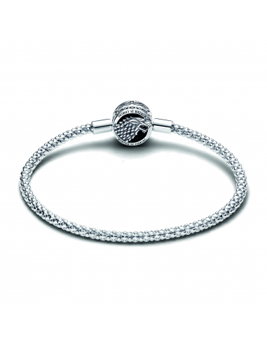 Pandora Il Trono di Spade. Bracciale Maglia Geometrica con Chiusura Stemma Casata Misura 16