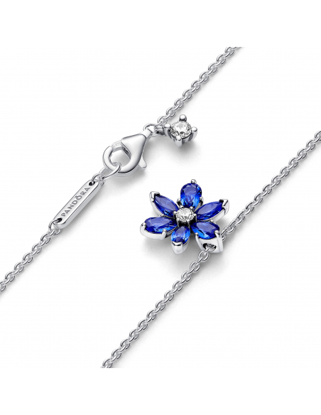 Pandora Collana Pendente Herbarium Fiore Blu