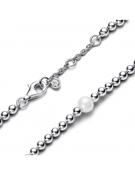 Pandora Bracciale con Perla d Acqua Dolce Coltivata e Sfere Misura 18