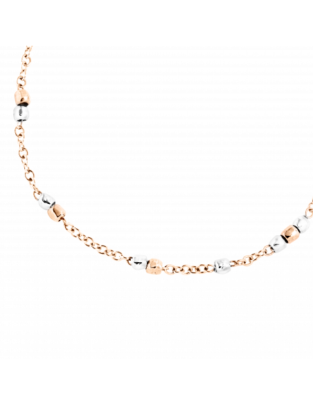 BRACCIALE DODO MINI GRANELLI. ORO ROSA ARGENTO MISURA S