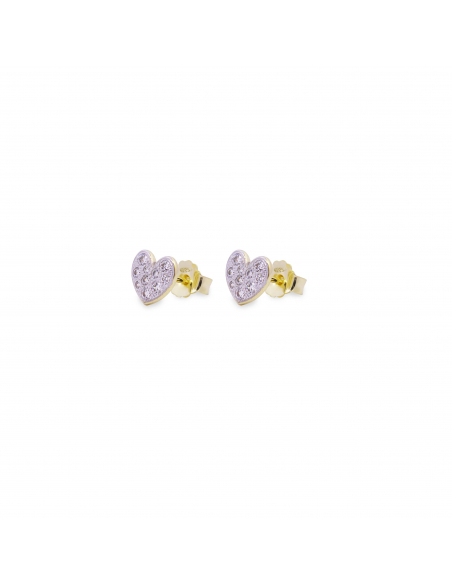 ORECCHINI RUE DES MILLE LOBO CUORE PAV SMALL STARDUST TEN. ARGENTO