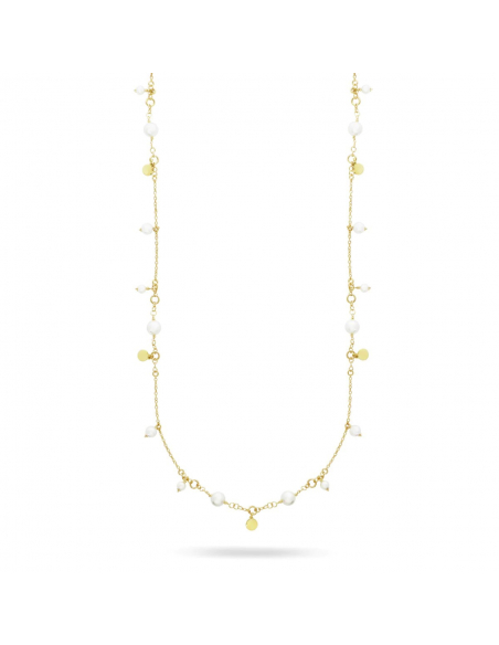 COLLANA LUNGA RUE DES MILLECON PERLE PENDENTI E MEDAGLIE WHITESIDE. ARGENTO