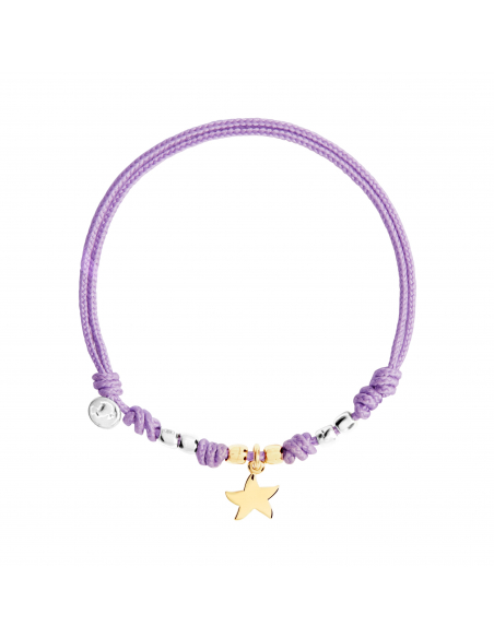 BRACCIALE DODO CON MINI STELLINA. ORO GIALLO ARGENTO