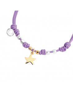 BRACCIALE DODO CON MINI STELLINA. ORO GIALLO ARGENTO 2
