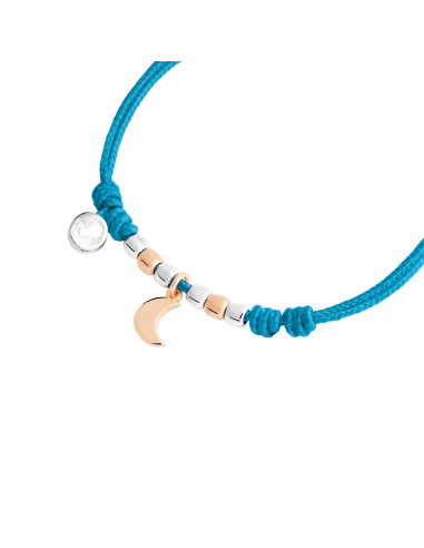 BRACCIALE DODO CON MINI LUNA. ORO ROSA ARGENTO