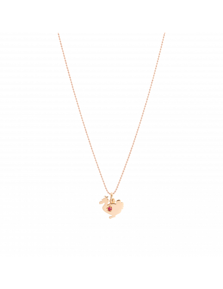 CHARM DODO LADY DODO IN EDIZIONE LIMITATA. ORO ROSA RUBINO