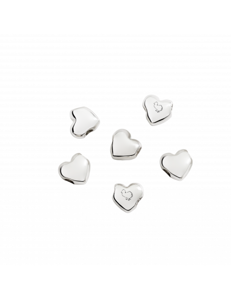 SET DI 6 COMPONENTI DODO CUORE. ARGENTO 925.