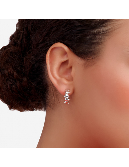 ORECCHINI HOOP DODO CUORE. ARGENTO