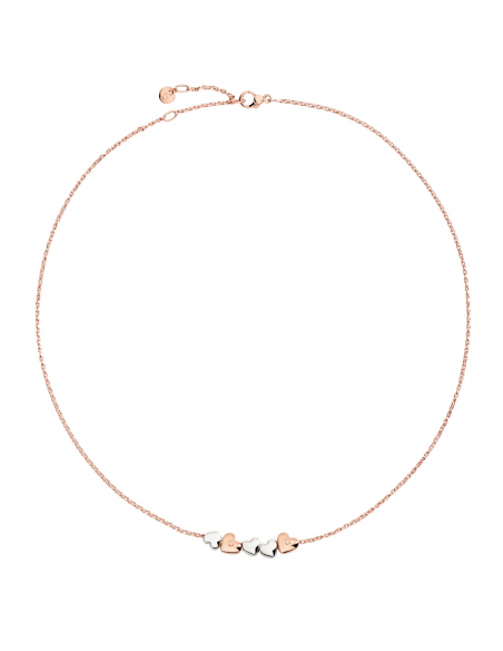 COLLANA DODO CUORE. ORO ROSA E ARGENTO