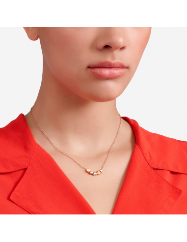 COLLANA DODO CUORE. ORO ROSA E ARGENTO