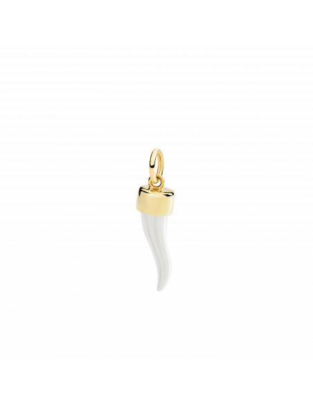 CIONDOLO DODO CORNO. ARGENTO ORO GIALLO