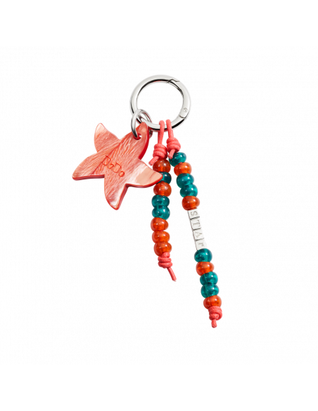 BAG CHARM DODO STELLINA. BIORESINA ACCIAIO