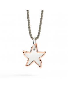 CIONDOLO DODO XL STELLINA. ARGENTO ORO ROSA 2