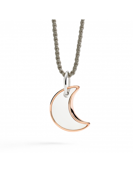 CIONDOLO DODO XL LUNA. ARGENTO ORO ROSA