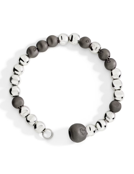 BARCCIALE DODO PEPITA. ARGENTO. TITANIO MISURA L