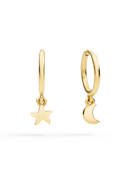 ORECCHINI DODO HOOP STELINA E LUNA. ORO GIALLO