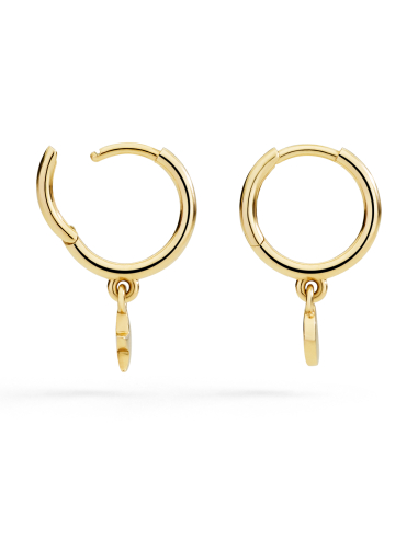 ORECCHINI DODO HOOP STELLINA E LUNA. ORO GIALLO