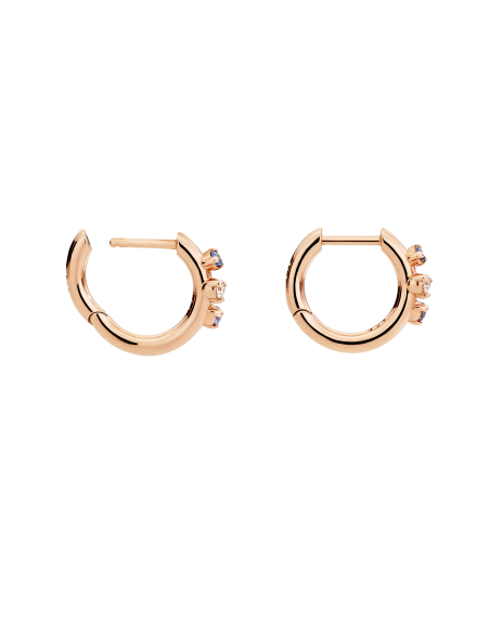 ORECCHINI DODO HOOP ESSENTIAL. ORO ROSA. ZAFFIRI. DIAMANTI