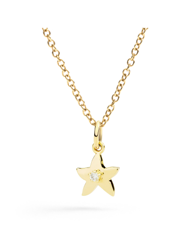 CIONDOLO DODO STELLINA. ORO GIALLO. DIAMANTE