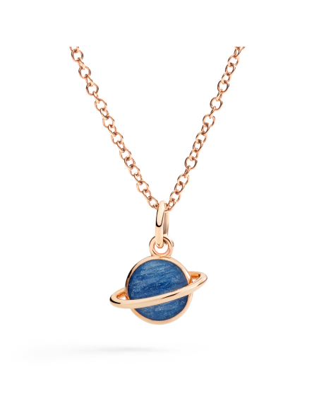 CIONDOLO DODO PIANETA. ORO ROSA. SMALTO