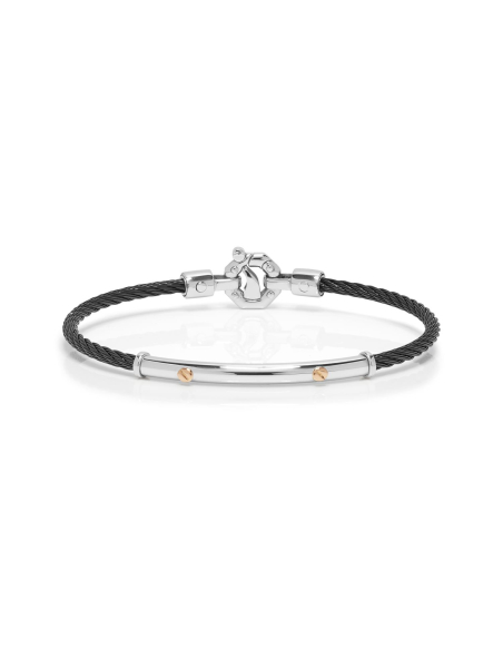 BRACCIALE BARAKA. ACCIAIO. ORO ROSA. DIAMANTE