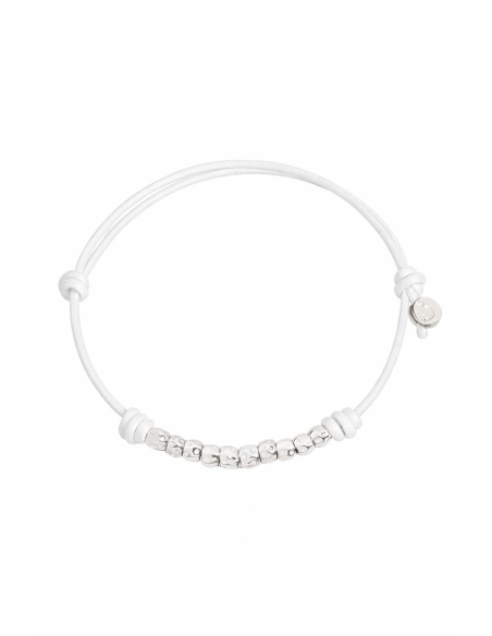 BRACCIALE DODO GRANELLI BIMBA, ARGENTO, COTONE