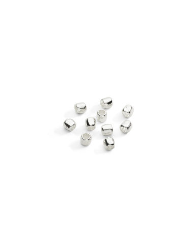 COMPONENTI DODO MINI GRANELLI SET DA 10 PEZZI. ARGENTO