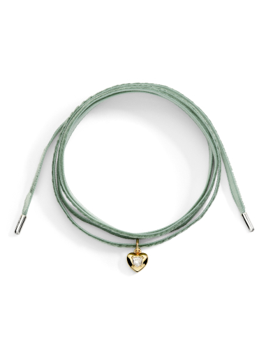 CIONDOLO DODO CUORE. ORO GIALLO ZAFFIRO BIANCO SINTETICO