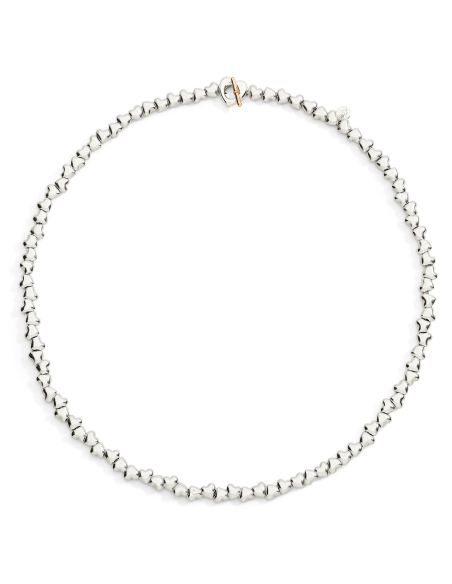 GIROCOLLO DODO CUORICINI. ARGENTO. ORO ROSA