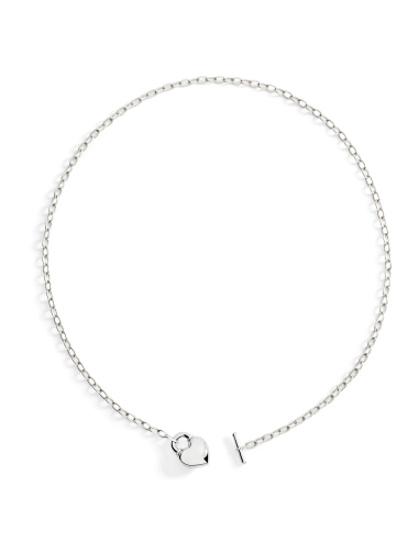 GIROCOLLO DODO CUORE LUCCHETTO. ARGENTO