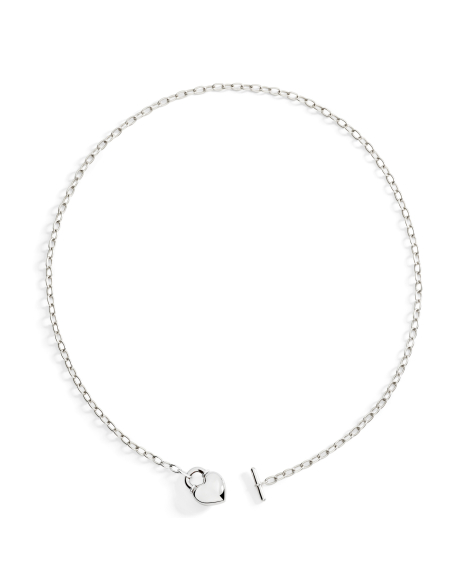 GIROCOLLO DODO CUORE LUCCHETTO. ARGENTO