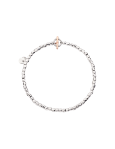 BRACCIALE DODO MINI GRANELLI. ARGENTO MISURA S
