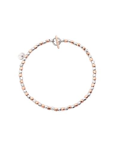 BRACCIALE DODO MINI GRANELLI. ORO ROSA. ARGENTO MISURA XL