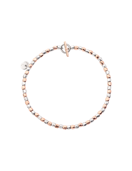 BRACCIALE DODO MINI GRANELLI. ORO ROSA. ARGENTO MISURA L