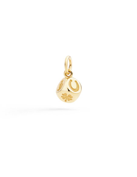 CIONDOLO DODO DADO. ORO ROSA TSAVORITE