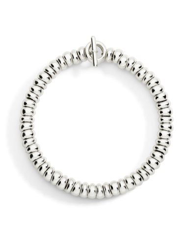 BRACCIALE DODO RONDELLE BOLD CON COPRI BRISE. ARGENTO MISURA 3XL