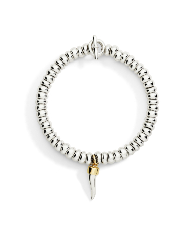 BRACCIALE DODO RONDELLE BOLD CON COPRI BRISE. ARGENTO MISURA 3XL